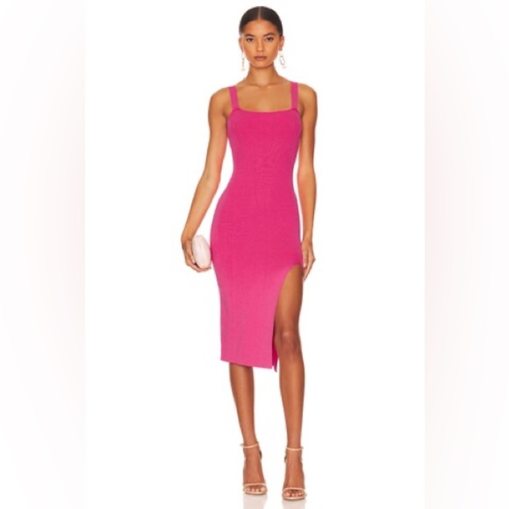 REVOLVE SUPERDOWN ZOE SQUARE NECK DRESS
Pink size small